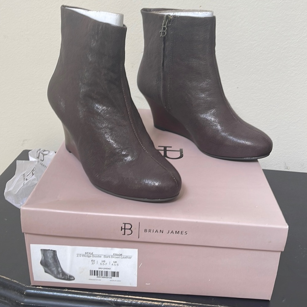 Brown booties Brian James